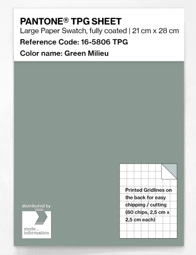 PANTONE® TPG SHEET 16-5806 TPG Green Milieu