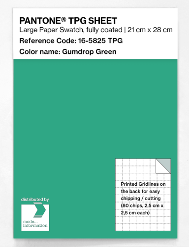 Product image of the product “PANTONE® TPG SHEET 16-5825 TPG Gumdrop Green ”