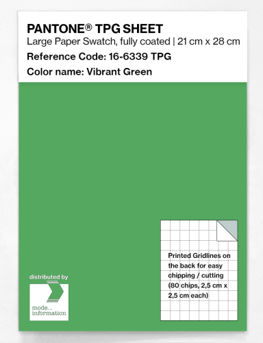 Product image of the product “PANTONE® TPG SHEET 16-6339 TPG Vibrant Green ”