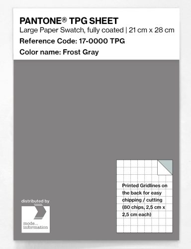 PANTONE® TPG SHEET 17-0000 TPG Frost Gray