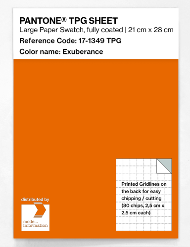 PANTONE® TPG SHEET 17-1349 TPG Exuberance