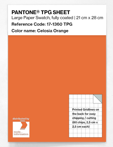 PANTONE® TPG SHEET 17-1360 TPG Celosia Orange