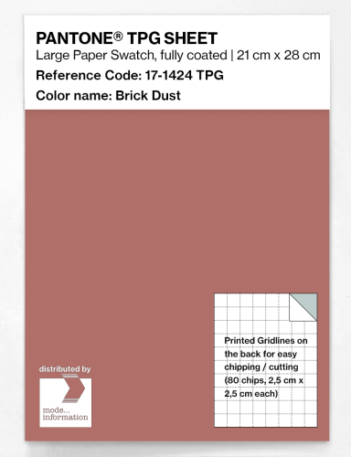 PANTONE® TPG SHEET 17-1424 TPG Brick Dust