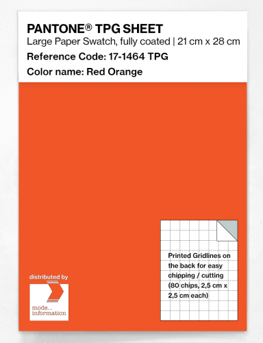 PANTONE® TPG SHEET 17-1464 TPG Red Orange