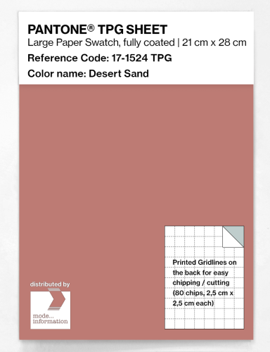 PANTONE® TPG SHEET 17-1524 TPG Desert Sand