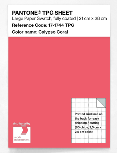 PANTONE® TPG SHEET 17-1744 TPG Calypso Coral