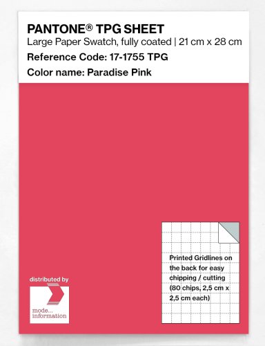 PANTONE® TPG SHEET 17-1755 TPG Paradise Pink