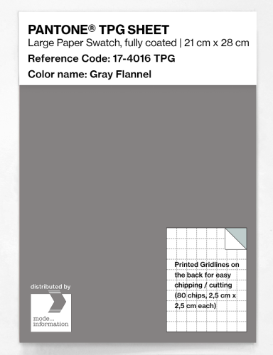 PANTONE® TPG SHEET 17-4016 TPG Gray Flannel