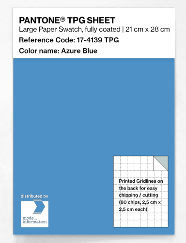 PANTONE® TPG SHEET 17-4139 TPG Azure Blue
