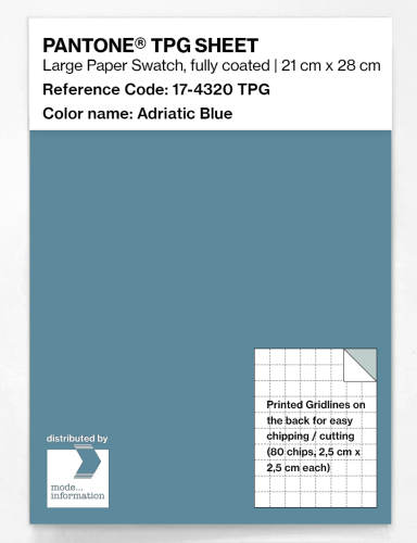 PANTONE® TPG SHEET 17-4320 TPG Adriatic Blue