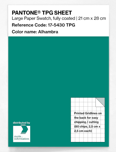 PANTONE® TPG SHEET 17-5430 TPG Alhambra