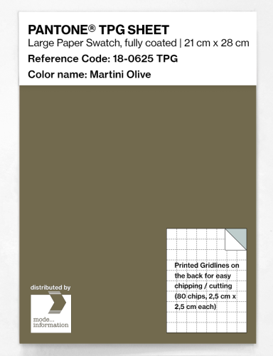 PANTONE® TPG SHEET 18-0625 TPG Martini Olive
