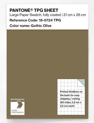 Product image of the product “PANTONE® TPG SHEET 18-0724 TPG Gothic Olive ”
