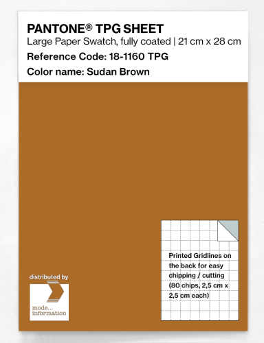 PANTONE® TPG SHEET 18-1160 TPG Sudan Brown
