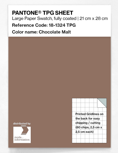 PANTONE® TPG SHEET 18-1324 TPG Chocolate Malt