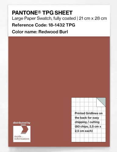 Product image of the product “PANTONE® TPG SHEET 18-1432 TPG Redwood Burl ”