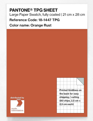 PANTONE® TPG SHEET 18-1447 TPG Orange Rust