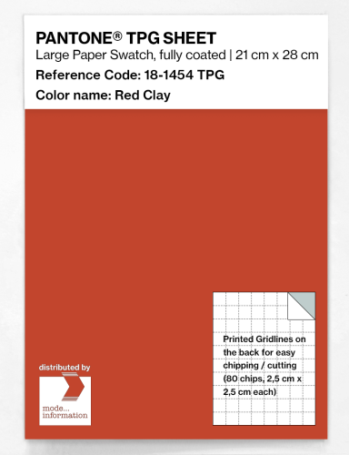 PANTONE® TPG SHEET 18-1454 TPG Red Clay