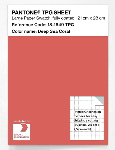 PANTONE® TPG SHEET 18-1649 TPG Deep Sea Coral