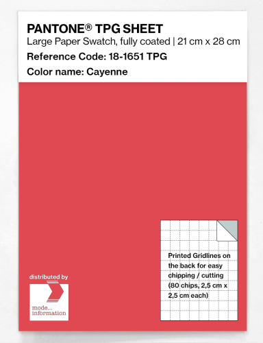PANTONE® TPG SHEET 18-1651 TPG Cayenne