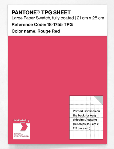 PANTONE® TPG SHEET 18-1755 TPG Rouge Red