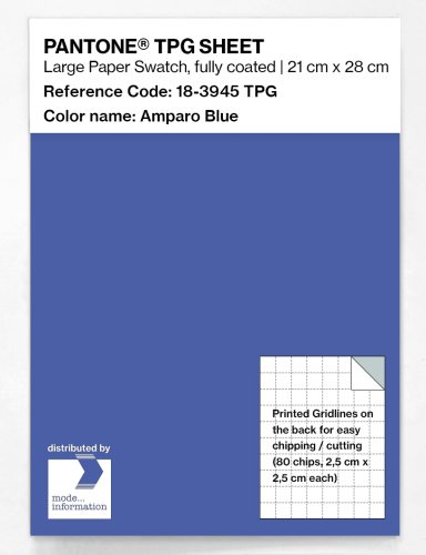 PANTONE® TPG SHEET 18-3945 TPG Amparo Blue