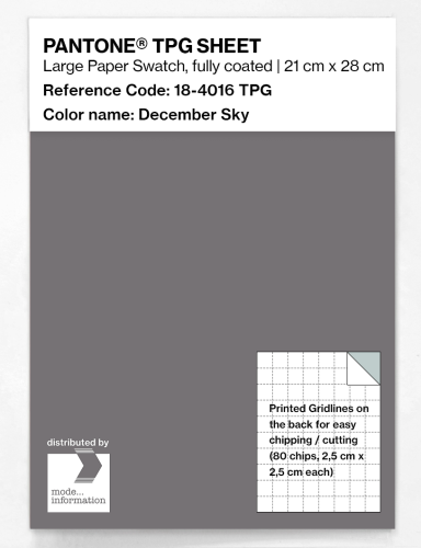 PANTONE® TPG SHEET 18-4016 TPG December Sky