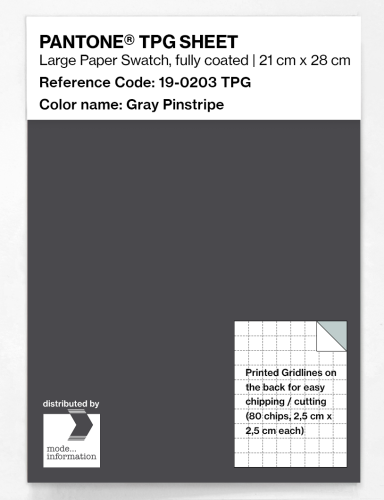 PANTONE® TPG SHEET 19-0203 TPG Gray Pinstripe