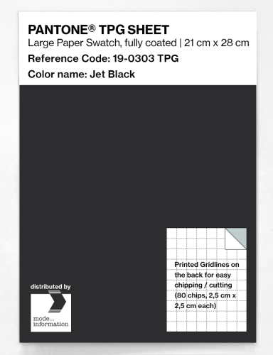 PANTONE® TPG SHEET 19-0303 TPG Jet Black