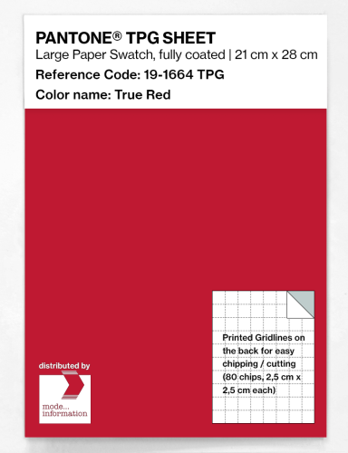 PANTONE® TPG SHEET 19-1664 TPG True Red