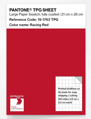 PANTONE® TPG SHEET 19-1763 TPG Racing Red