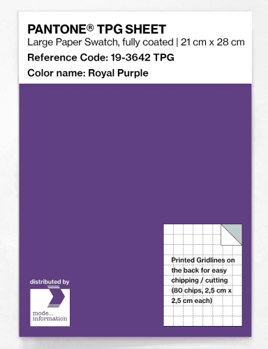 PANTONE® TPG SHEET 19-3642 TPG Royal Purple