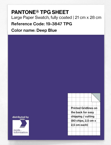 PANTONE® TPG SHEET 19-3847 TPG Deep Blue