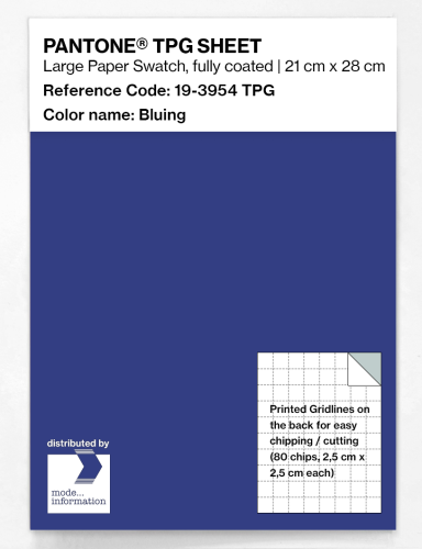 PANTONE® TPG SHEET 19-3954 TPG Bluing