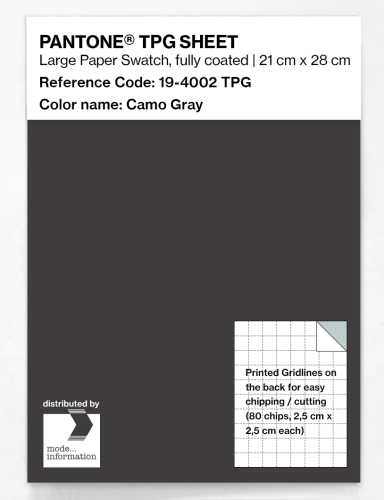 PANTONE® TPG SHEET 19-4002 TPG Camo Gray