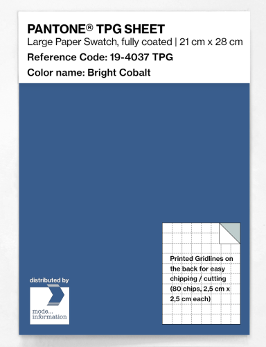 PANTONE® TPG SHEET 19-4037 TPG Bright Cobalt