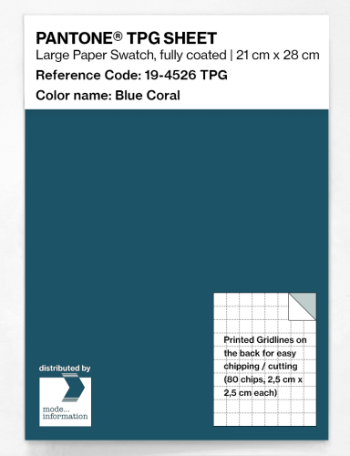 PANTONE® TPG SHEET 19-4526 TPG Blue Coral