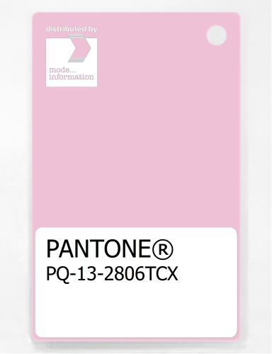 PANTONE® PLASTIC STANDARD CHIP PQ 13-2806 TCX Pink Lady