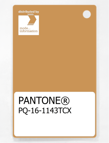PANTONE® PLASTIC STANDARD CHIP PQ 16-1143 TCX Honey Yellow