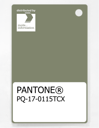 PANTONE® PLASTIC STANDARD CHIP PQ 17-0115 TCX Oil Green