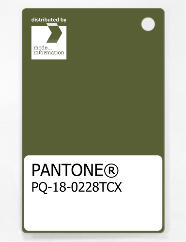 PANTONE® PLASTIC STANDARD CHIP PQ 18-0228 TCX Pesto