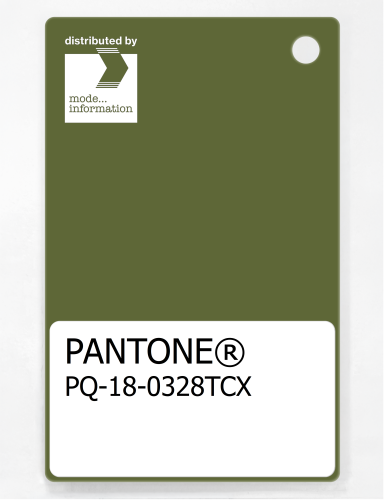 PANTONE® PLASTIC STANDARD CHIP PQ 18-0328 TCX Cedar Green