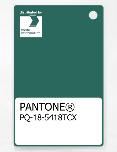 PANTONE® PLASTIC STANDARD CHIP PQ 18-5418 TCX Antique Green