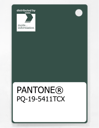PANTONE® PLASTIC STANDARD CHIP PQ 19-5411 TCX Trekking Green