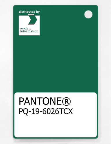 PANTONE® PLASTIC STANDARD CHIP PQ 19-6026 TCX Verdant Green