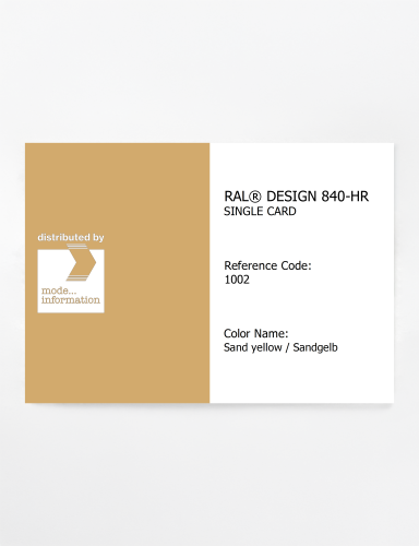 Artikelbild des Artikels “RAL® CLASSIC 840-HR SINGLE CARD 1002 Sand yellow / Sandgelb “