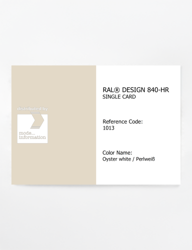 Artikelbild des Artikels “RAL® CLASSIC 840-HR SINGLE CARD 1013 Oyster white / Perlweiß “