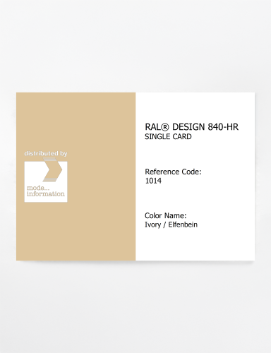 Artikelbild des Artikels “RAL® CLASSIC 840-HR SINGLE CARD 1014 Ivory / Elfenbein “