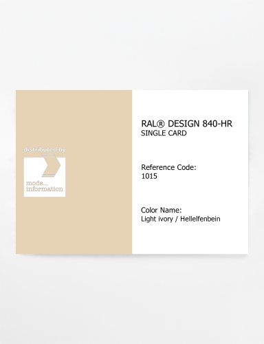 Artikelbild des Artikels “RAL® CLASSIC 840-HR SINGLE CARD 1015 Light ivory / Hellelfenbein “