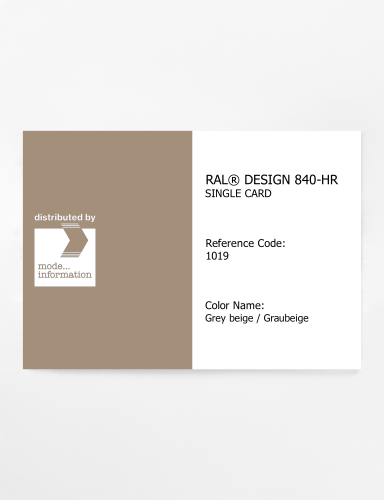 Artikelbild des Artikels “RAL® CLASSIC 840-HR SINGLE CARD 1019 Grey beige / Graubeige “